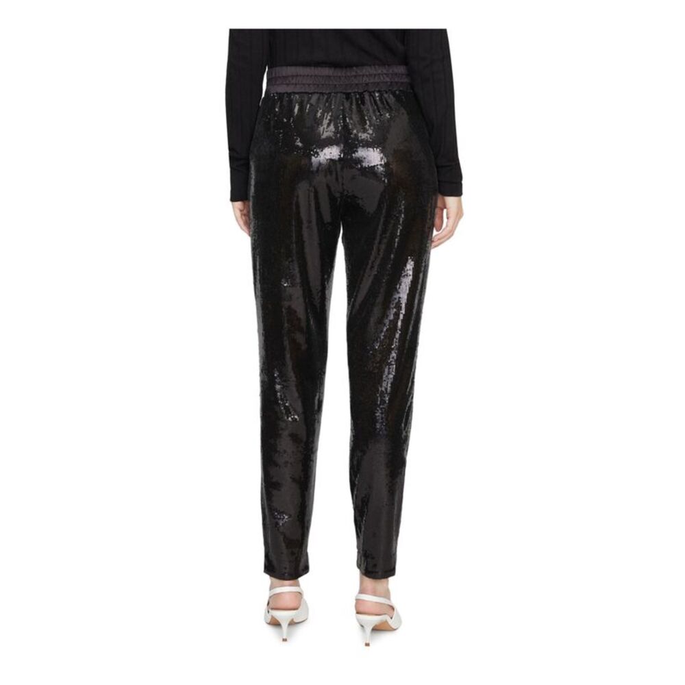 SANCTUARY Womens Black Sequined Evening Straight leg Pants XS